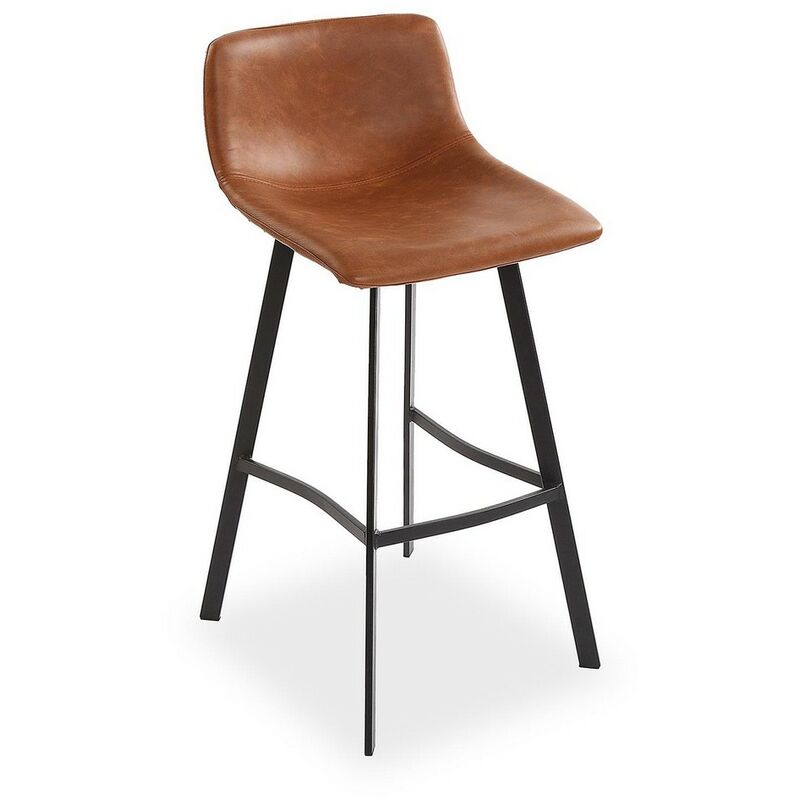 

Taburete Marrón oscuro Espuma Metal Polipiel PU (49 x 88 x 42 cm)