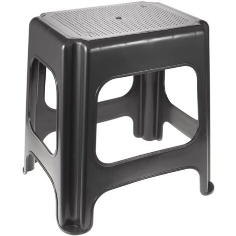 Taburete maxi, Plástico resistente (PP), 41 x 33,5 x 42,5 cm, Max, Grafito