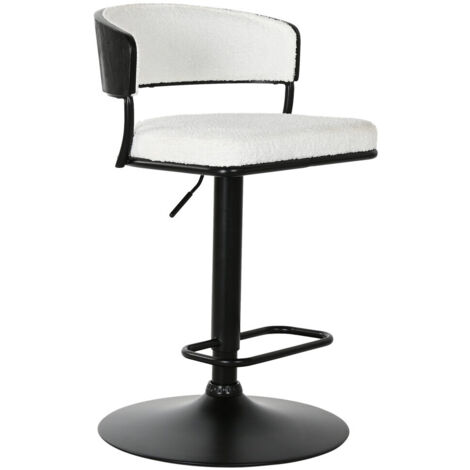 Taburete Metal Poliester 48,5X48X83,5 104 Blanco