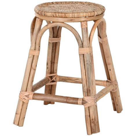 Taburete Mimbre Ratan 37X37X51