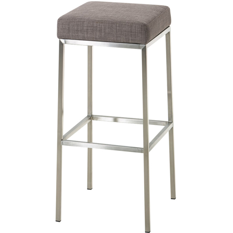 

CLP - Taburete Montreal 80 En Tela & Base De Acero Inox. Gris