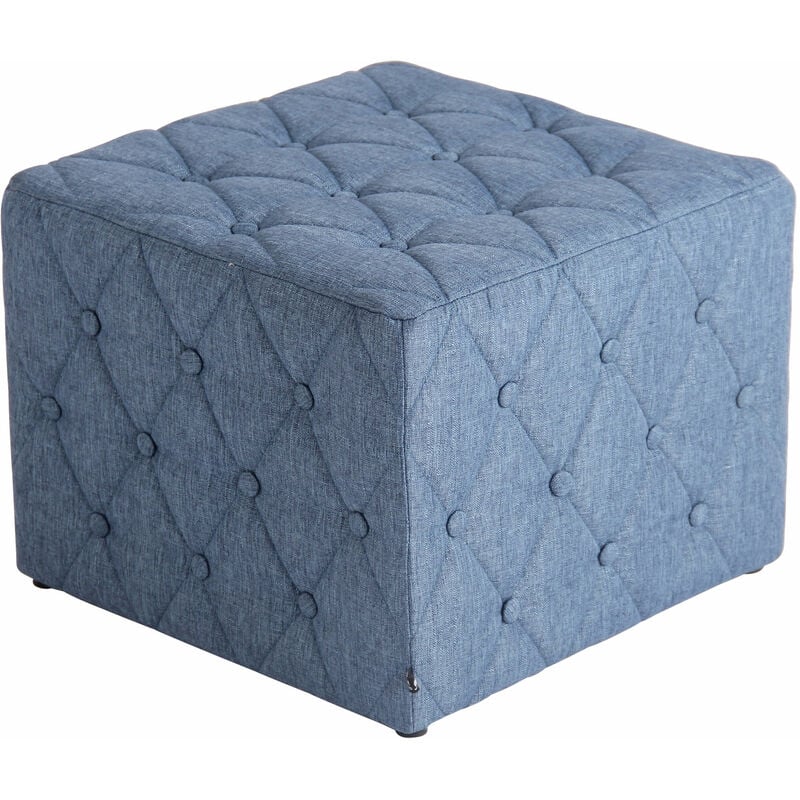 

Taburete Otomano Nashville En Tela Azul