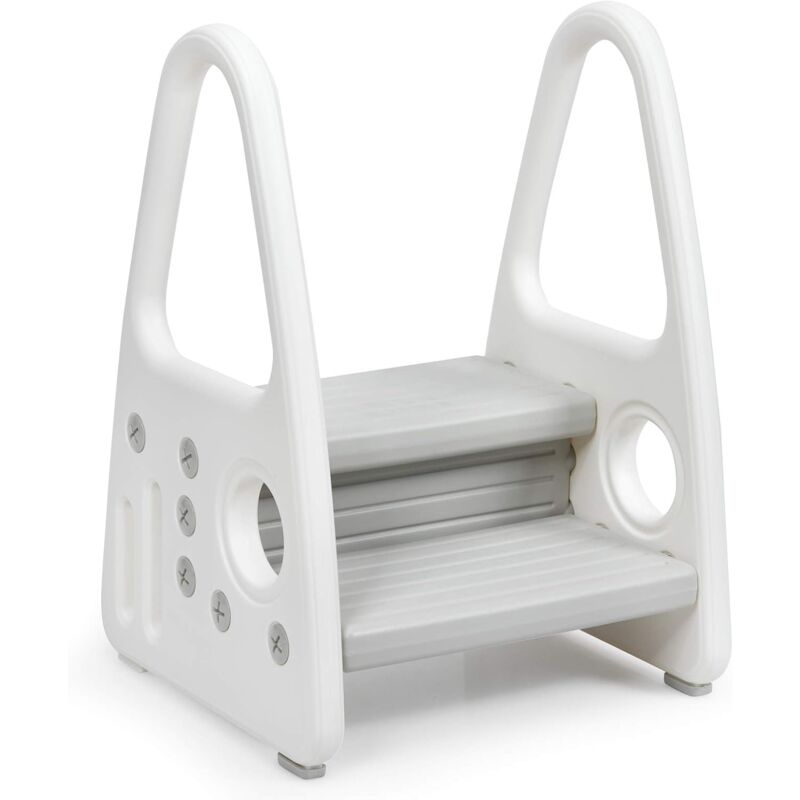 

Taburete para Niños de 2 Niveles Escalera Multiusa para Niños de Plástico Escalón Infantil para Habitaciones de Niños Cocina Baño