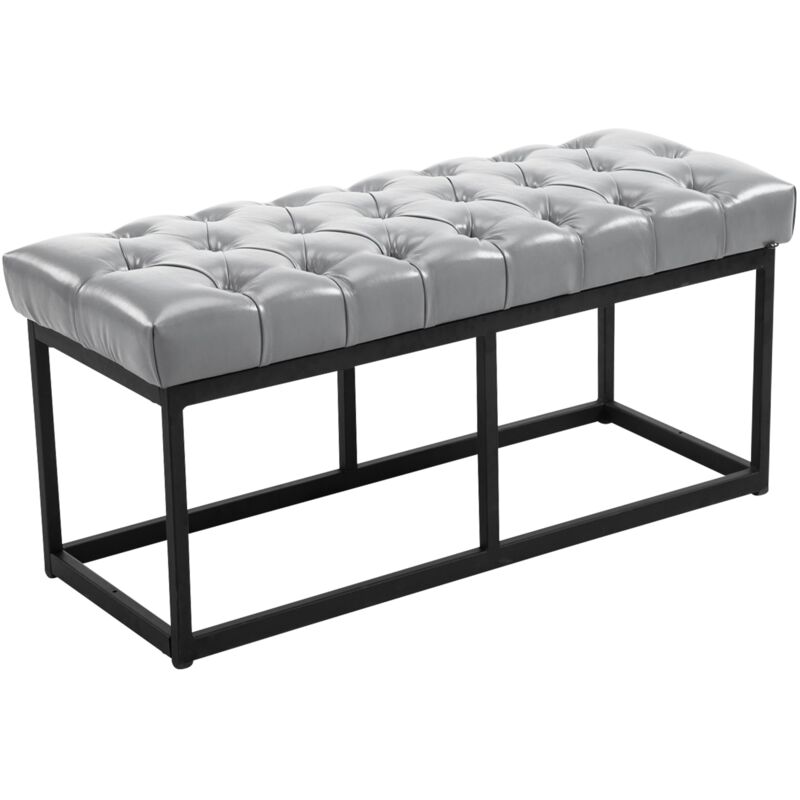 

CLP - Taburete Pie de Cama Amun Con Base en Negro Gris 100 cm