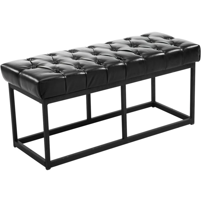 

Taburete Pie de Cama Amun Con Base en Negro Negro 100 cm