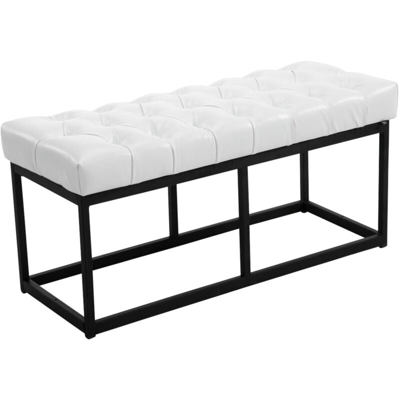 

Taburete Pie de Cama Amun Con Base en Negro Blanco 100 cm