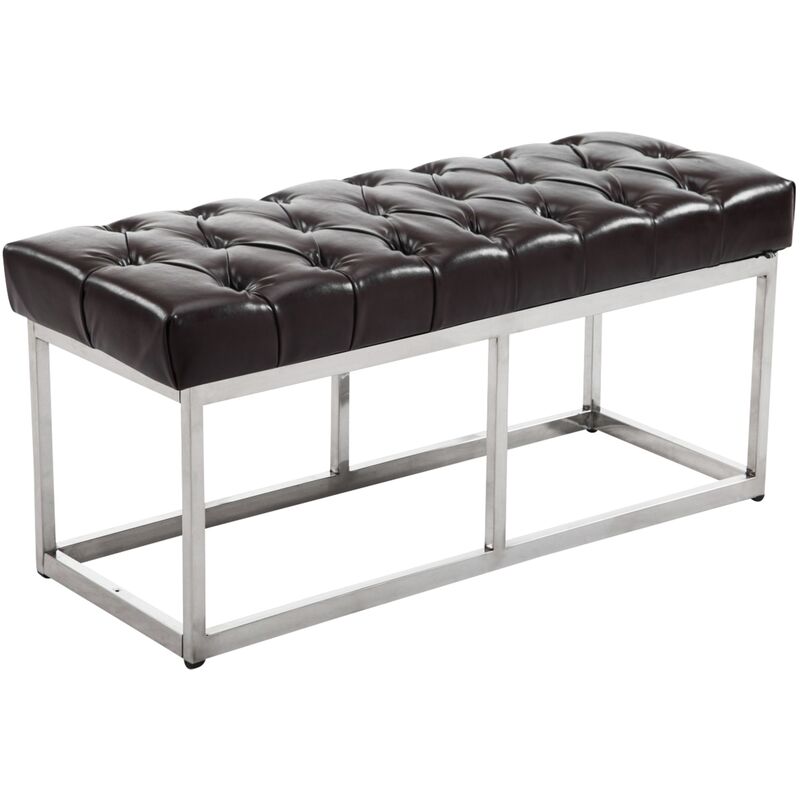 

CLP - Taburete Pie de Cama Amun Con Base en Acero Inox. Marrón 100 cm