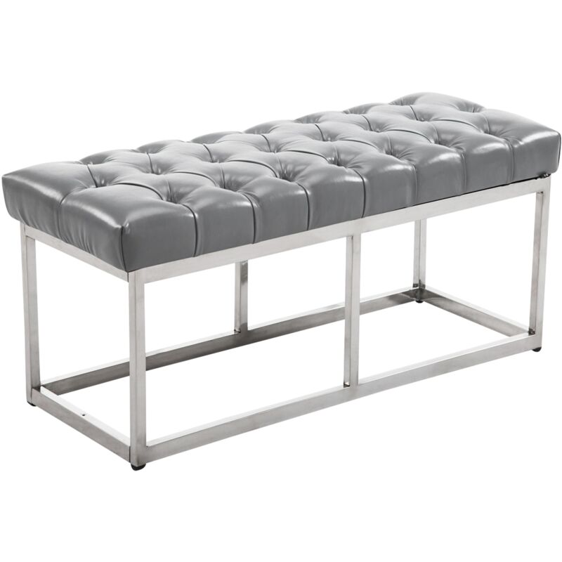 

CLP - Taburete Pie de Cama Amun Con Base en Acero Inox. Gris 100 cm