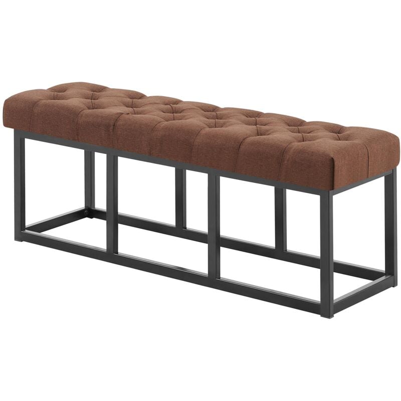 

Taburete Pie de Cama Amun Tela & Negro Marrón 120 cm