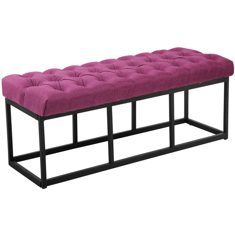 

Taburete Pie de Cama Amun Tela & Negro Lila 120 cm