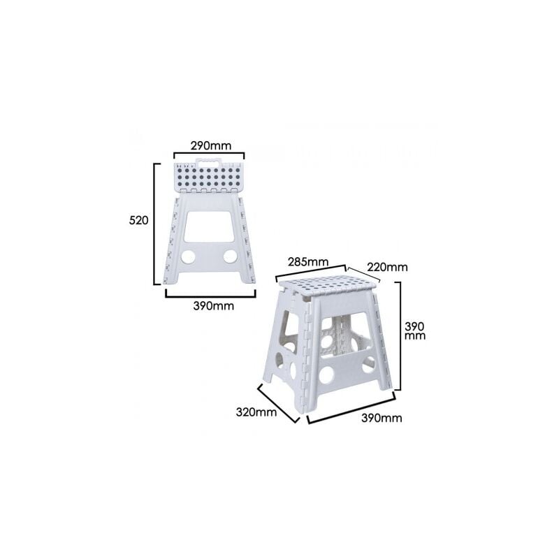 

Taburete plegable 29x22x39 cm.