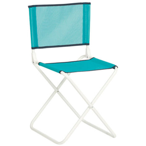 TABURETE PLEGABLE C/RESPALDO VERDE AGUA FIBRELINE
