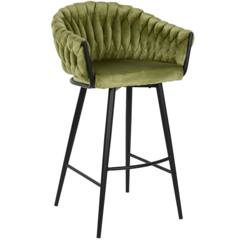 Taburete Poliester Metal 53X58X101 Verde