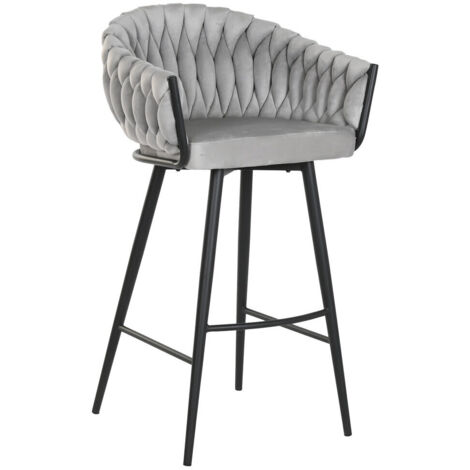 Taburete Poliester Metal 58X53X101 Gris