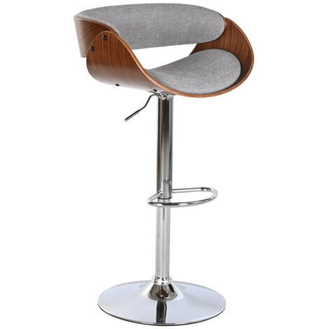 Taburete Poliester Nogal 54X53X101,5 Ajustable