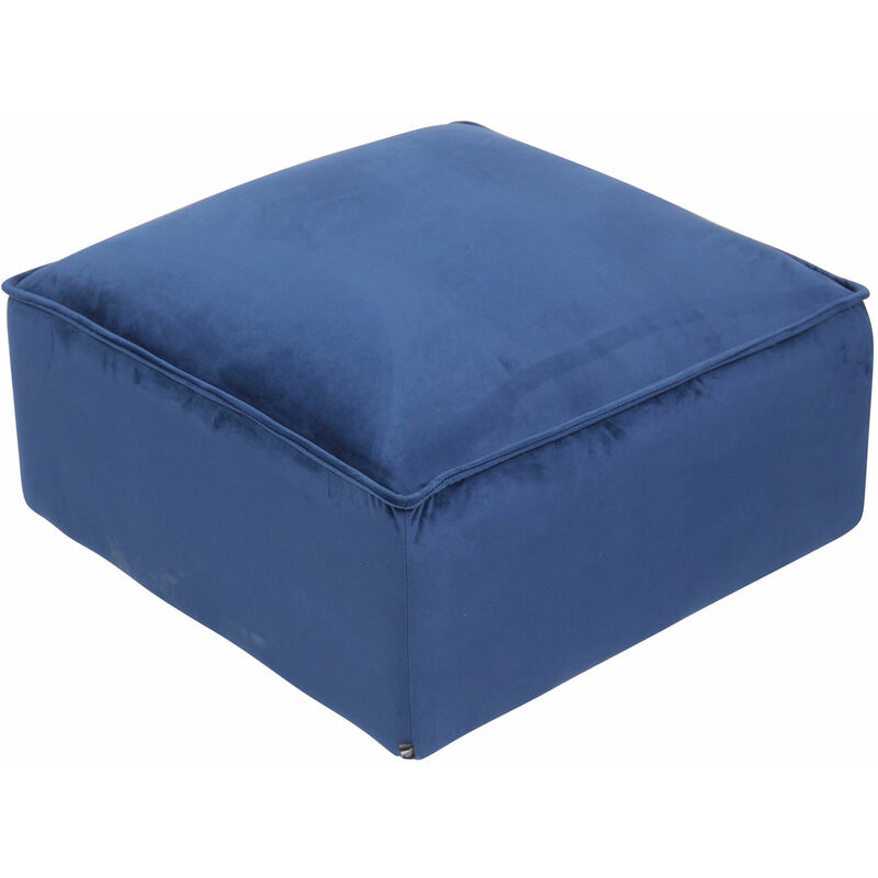 

Taburete Puff Nantes Azul Terciopelo