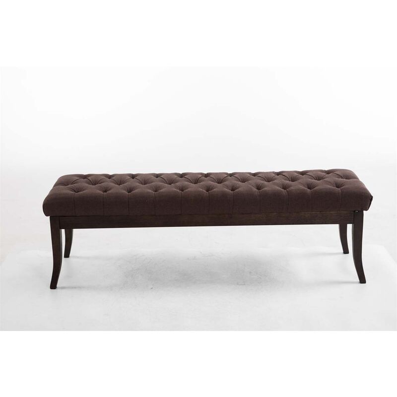 

Taburete recibidor ramses en tela & madera oscura marrón,150 cm Rogal