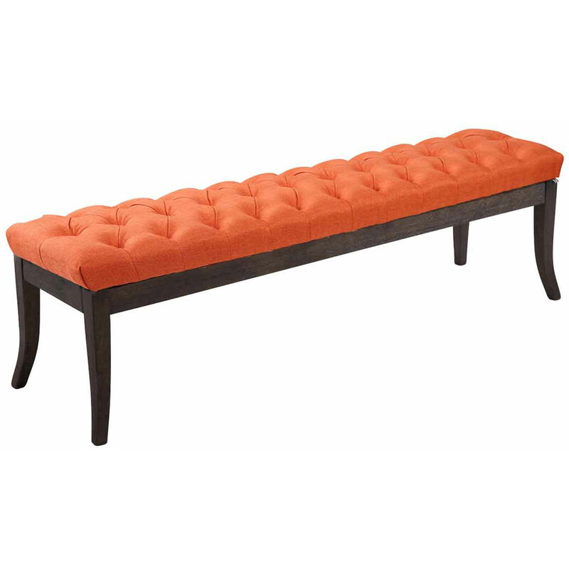 

Taburete recibidor ramses en tela & madera oscura naranja,150 cm Rogal