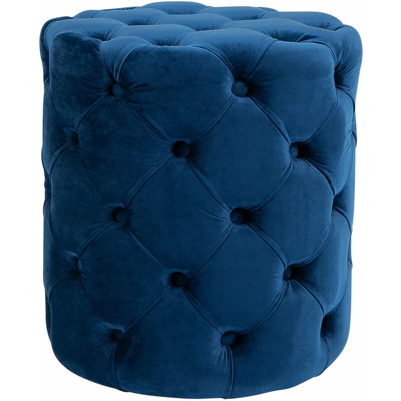 

Taburete Reposapies Drancy En Terciopelo Azul M