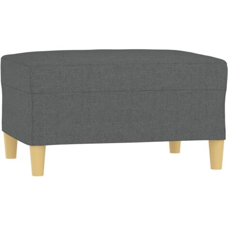 Taburete reposapiés final de cama 70 x 55 x 41 cm en tela gris DEC030322