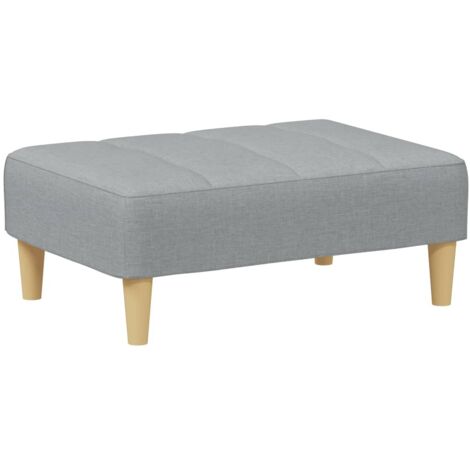 Taburete reposapiés final de cama 77 x 55 x 31 cm tela gris DEC030261