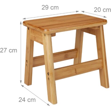 Taburete reposapiés mesa consola de madera de bambú 130002815