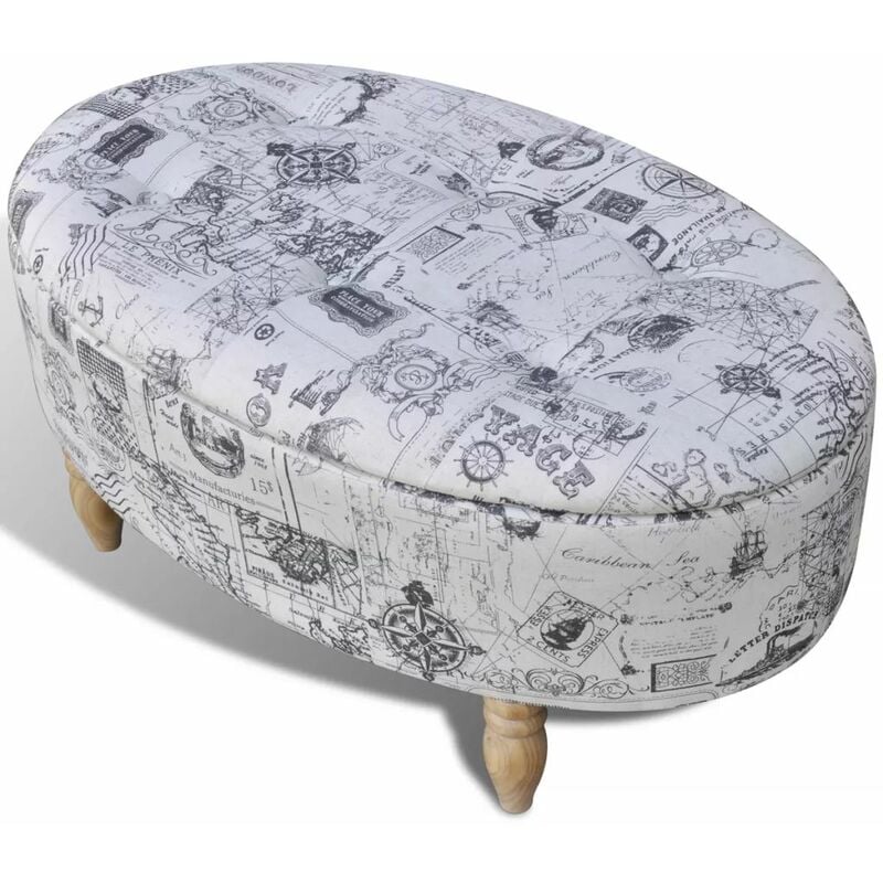 

Taburete Reposapies Otomano Asiento Ovalado 99 x 60 x 47 cm