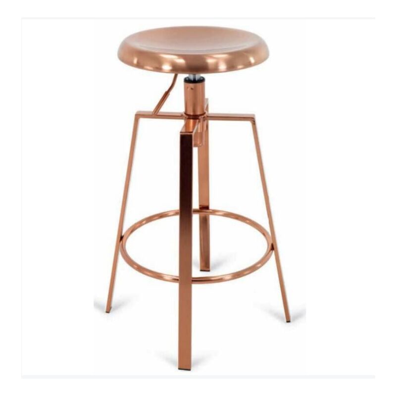 

Taburete Ring en varios acabados. 73-89 cm (alto) 35 cm (ancho) 35 cm (fondo) Color COBRE