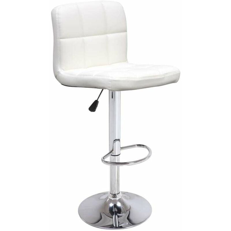 

Taburete Spazio elevable a gas con asiento tapizado. A elegir en blanco o gris. 44.5 cm(ancho ) 92-113 cm(altura) 48 cm(fondo) Color BLANCO