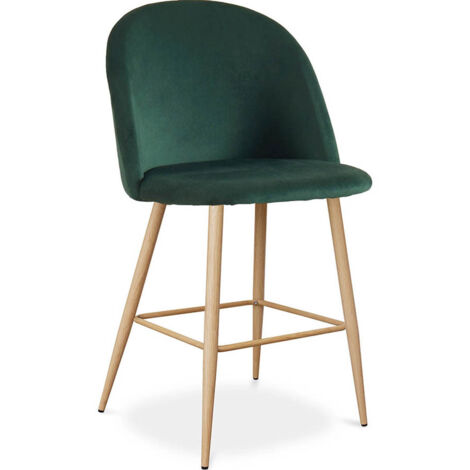 Taburete Tapizado en Terciopelo - Diseño Escandinavo - 66cm - Evelyne