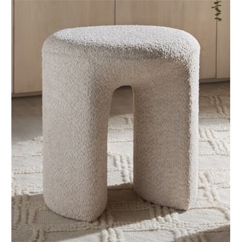 Taburete Tau Rizo Suave Beige 44Dx47 Cms