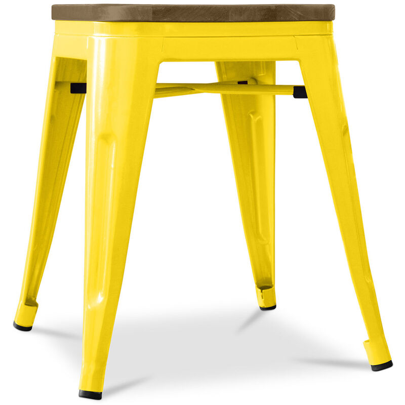 

Taburete Stylix 45 cm de madera - Metal Amarillo