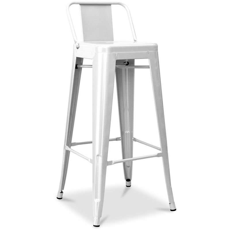 

Taburete Stylix con respaldo pequeño - 76cm Blanco