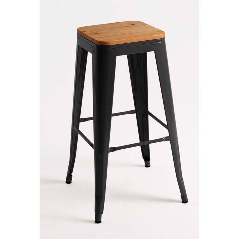 

Taburetes Altos - Taburete Torix Madera Natural - Negro