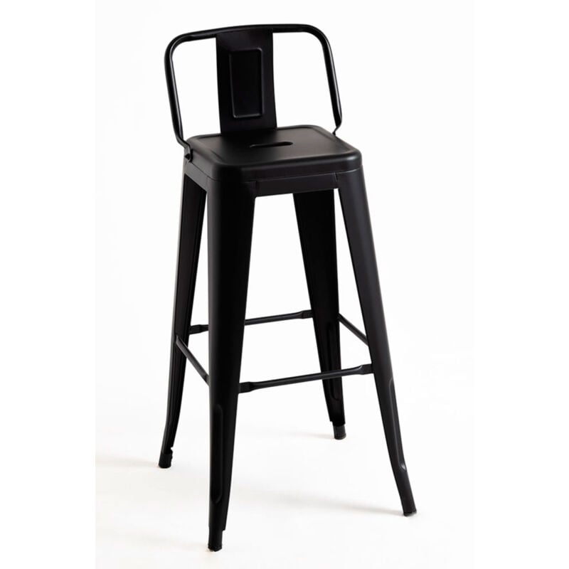 

Taburetes Altos - Taburete Torix Respaldo - Negro mate
