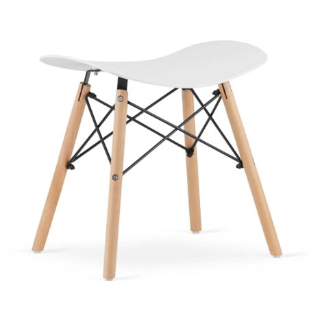 Taburete Valora CORFU blanco, diseño ergonómico para la cocina