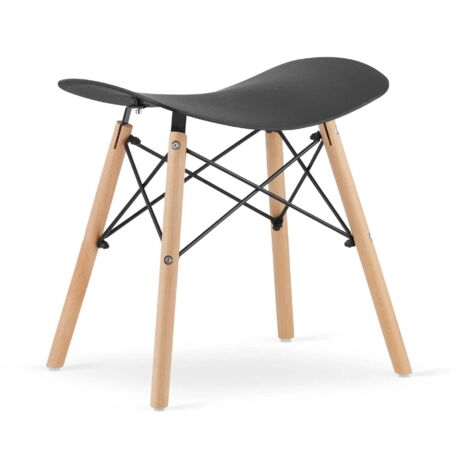 Taburete Valora CORFU negro, diseño ergonómico para la cocina