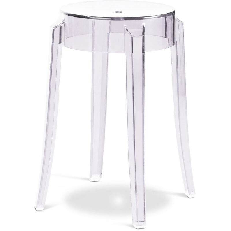 

Privatefloor - Taburete Victoria Queen- 47cm - Diseño Transparente Transparente PC, Plástico
