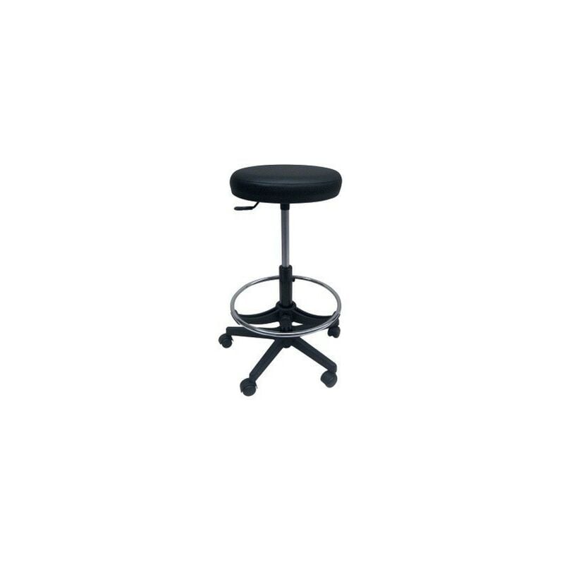 

Taburete WORK 5, gas, tapizado similpiel negra o blanca