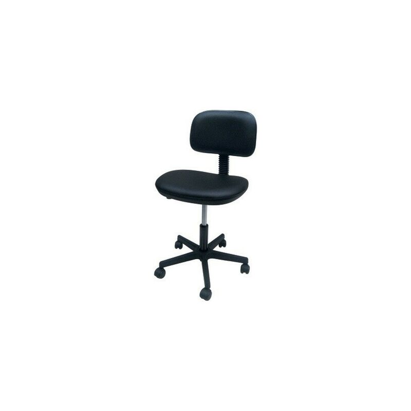 

Taburete WORK 9, gas, tapizado similpiel negra o blanca