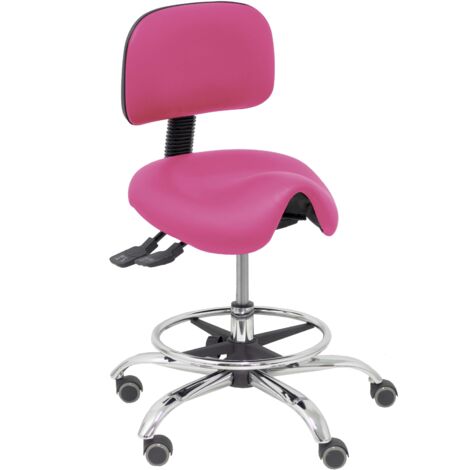 Taburete Zarza similpiel rosa