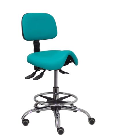Taburete Zarza similpiel verde turquesa