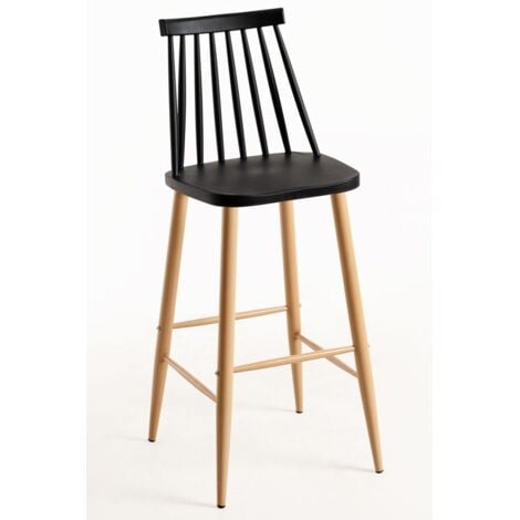 REGALOS MIGUEL Taburetes Altos - Taburete Bik - Negro