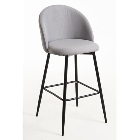 Taburetes Cocina - Taburete Vint Tela - Gris