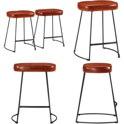 Taburetes de bar 2 uds marrón oscuro 40x29,5x53 cm - Asiento cómodo - Diseño retro
