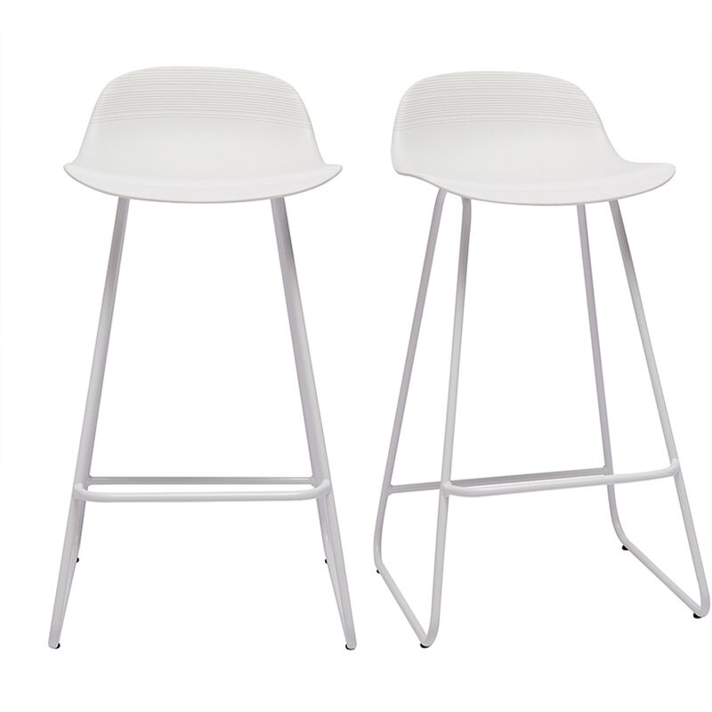

Taburetes de bar blancos A65 cm (lote de 2) ELLA