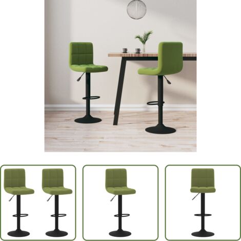 Taburetes de bar -  Taburetes de cocina 2 uds terciopelo verde claro