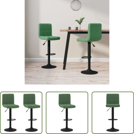Taburetes de bar -  Taburetes de cocina 2 unidades terciopelo verde oscuro