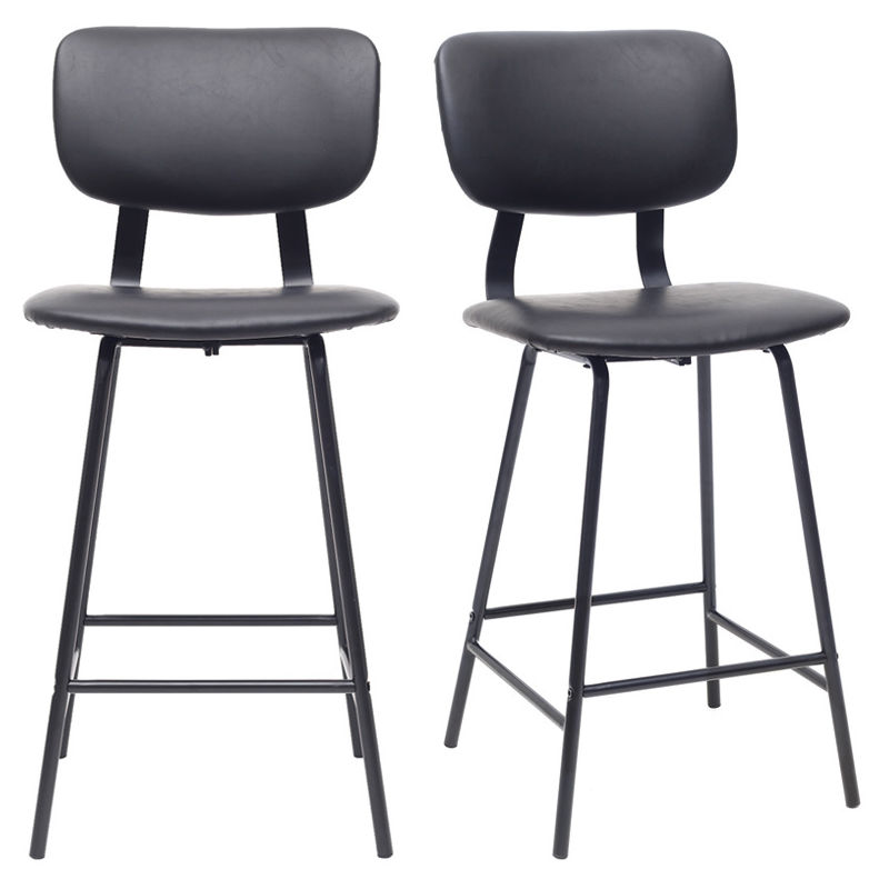 

Taburetes de bar vintage negro con patas en metal 65cm (lote de 2) LAB