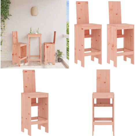Taburetes de cocina 2 uds madera de abeto Douglas 40x42x120 cm - Madera de abeto Douglas - Muebles de exterior